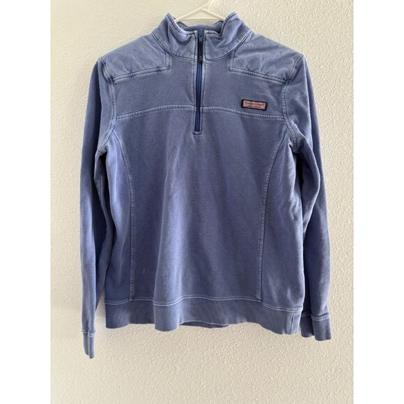 Vineyard Vines Sweater‎ Womens Medium Blue Quarter Zip Set Preppy Cozy Nautical - Picture 6 of 15
